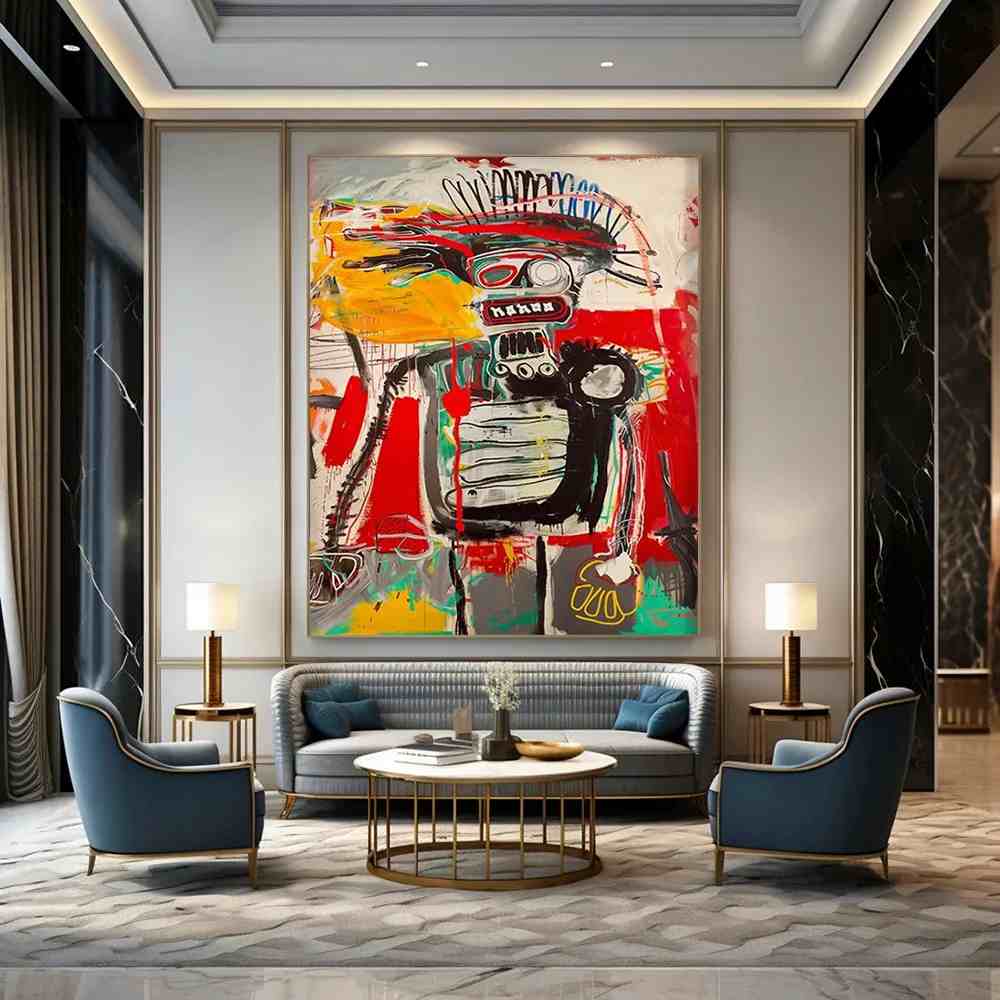 Chaotic Handmade Bold Expressionist Like Giant Abstract Wall Art 2D3PG